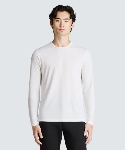 Men's Long Sleeve Merino Crew - Ivory